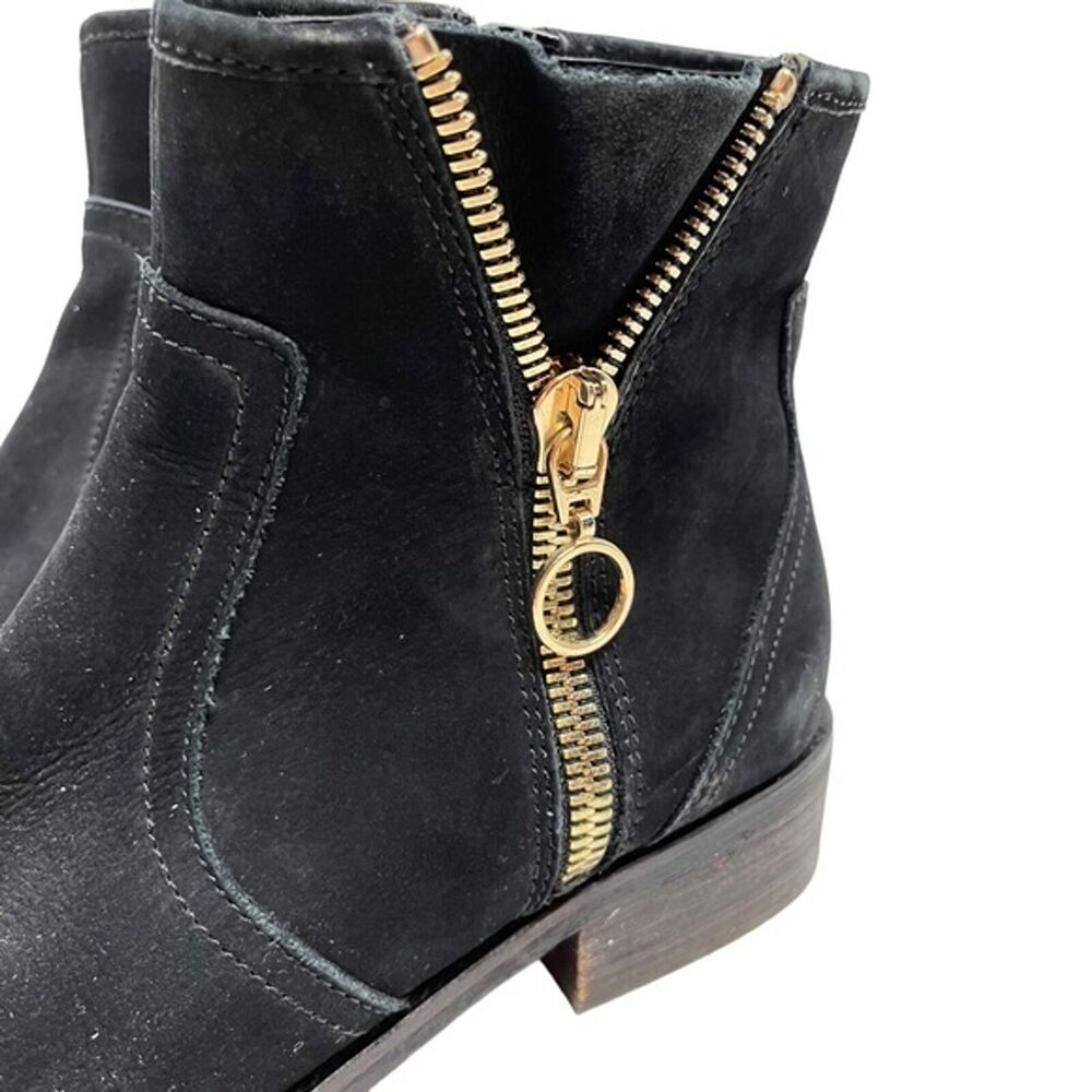 STEVE MADDEN CHANCES Genuine Leather Exposed Zipper Ankle Boots Booties sz 8 - Picture 8 of 16
